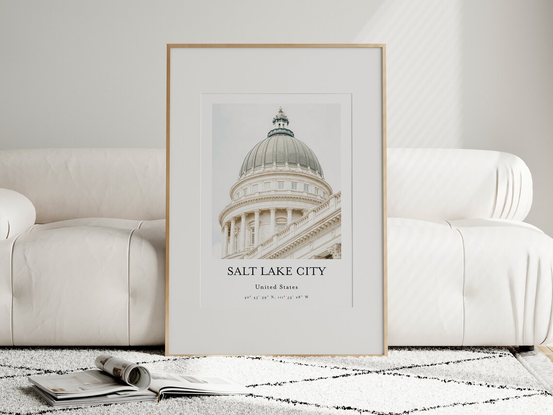 Salt Lake City Travel Poster, Utah City Print - Image 2