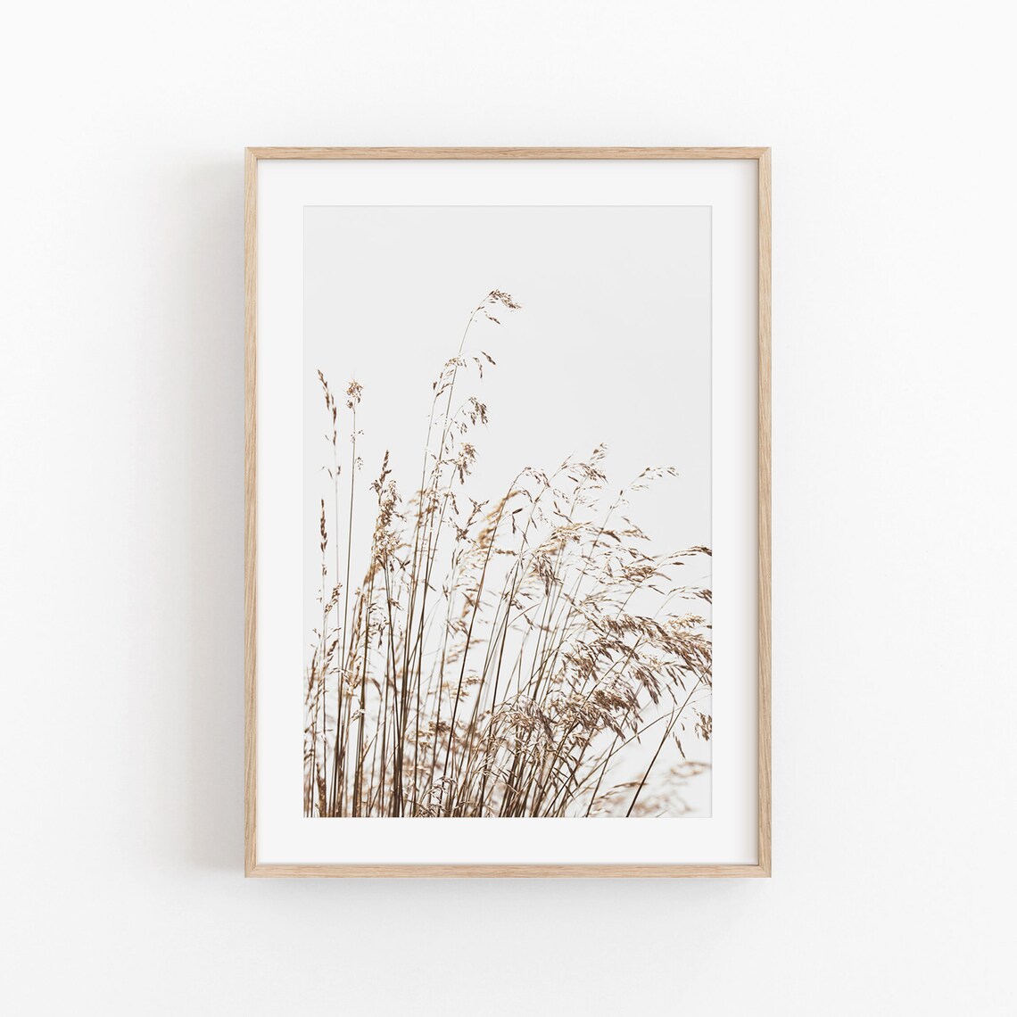 Pampas Grass Farmhouse Art Print, Rustic Decor
