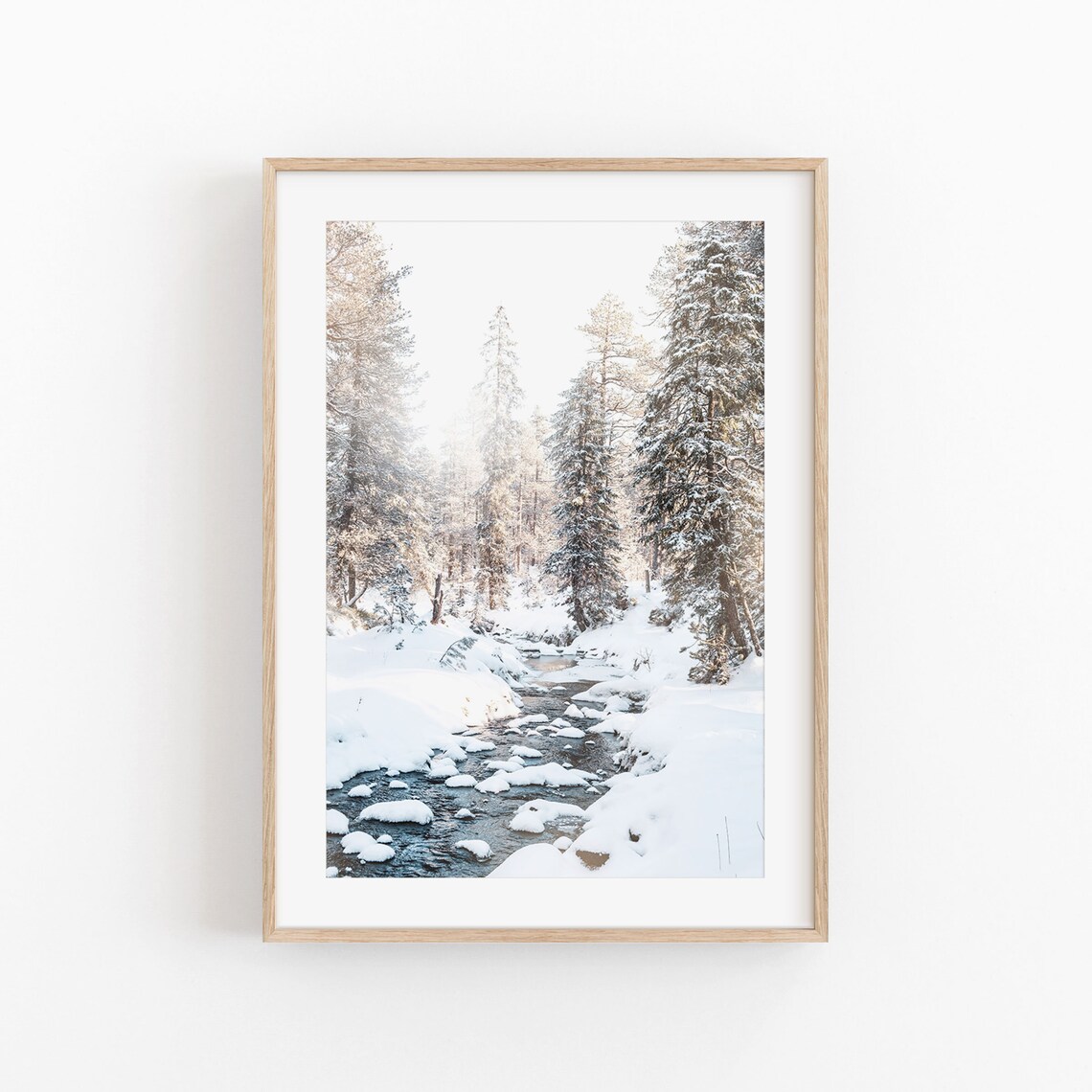 Winter White Forest, Snowy Trees Art Print - Image 2