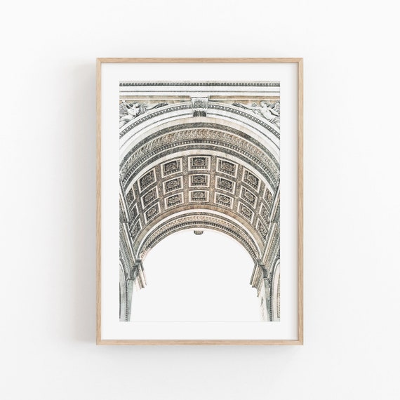 Arc De Triumphed Art Print, Modern Minimalist Travel