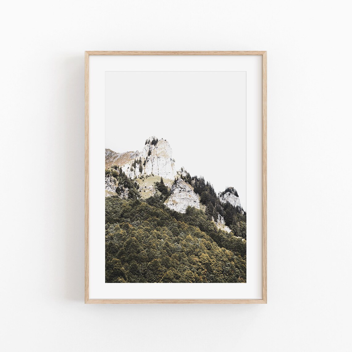Mountain Art Print, Modern Minimalist Nature Poster