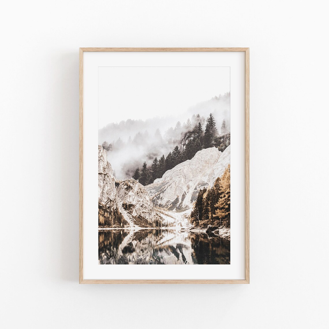 Mountain Collage Modern Minimalist Nature Poster Print