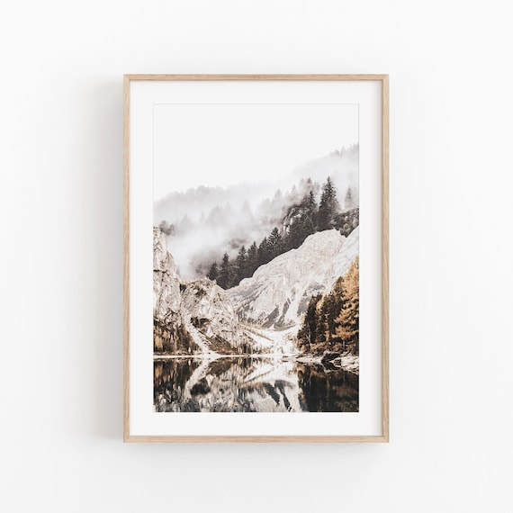 Mountain Collage Modern Minimalist Nature Poster Print