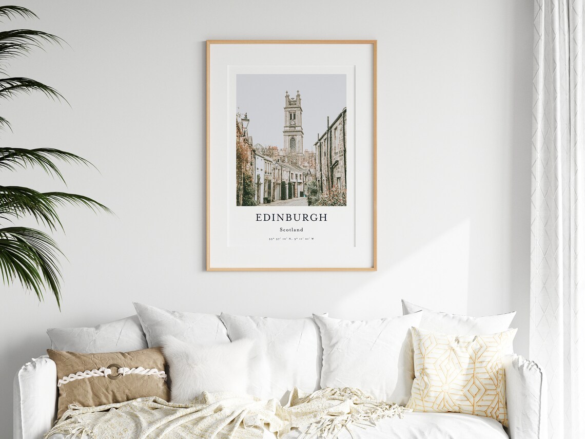 Edinburgh City View Photography Art Poster