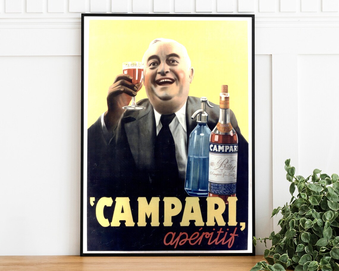 Campari Aperitif Vintage Italian Bitter Classic Advertising Poster
