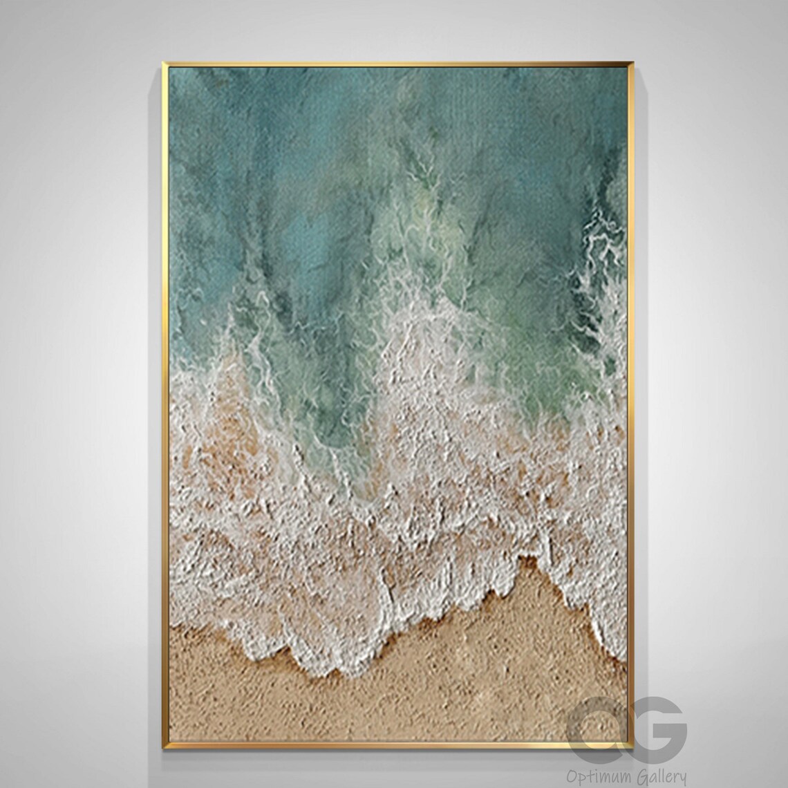 Ocean Painting, Abstract Coastal Wall Art Print - Image 2