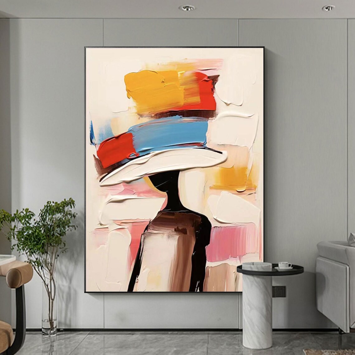 Abstract Colorful Faceless Lady Portrait Art Print - Image 5