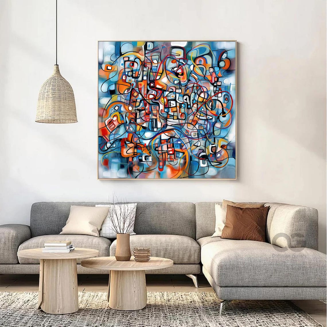 Abstract Wall Art Jackson Pollock Painting Modern Pollock Style Wall Decor Large Abstract Contemporary Painting Personalized Gift - Image 2