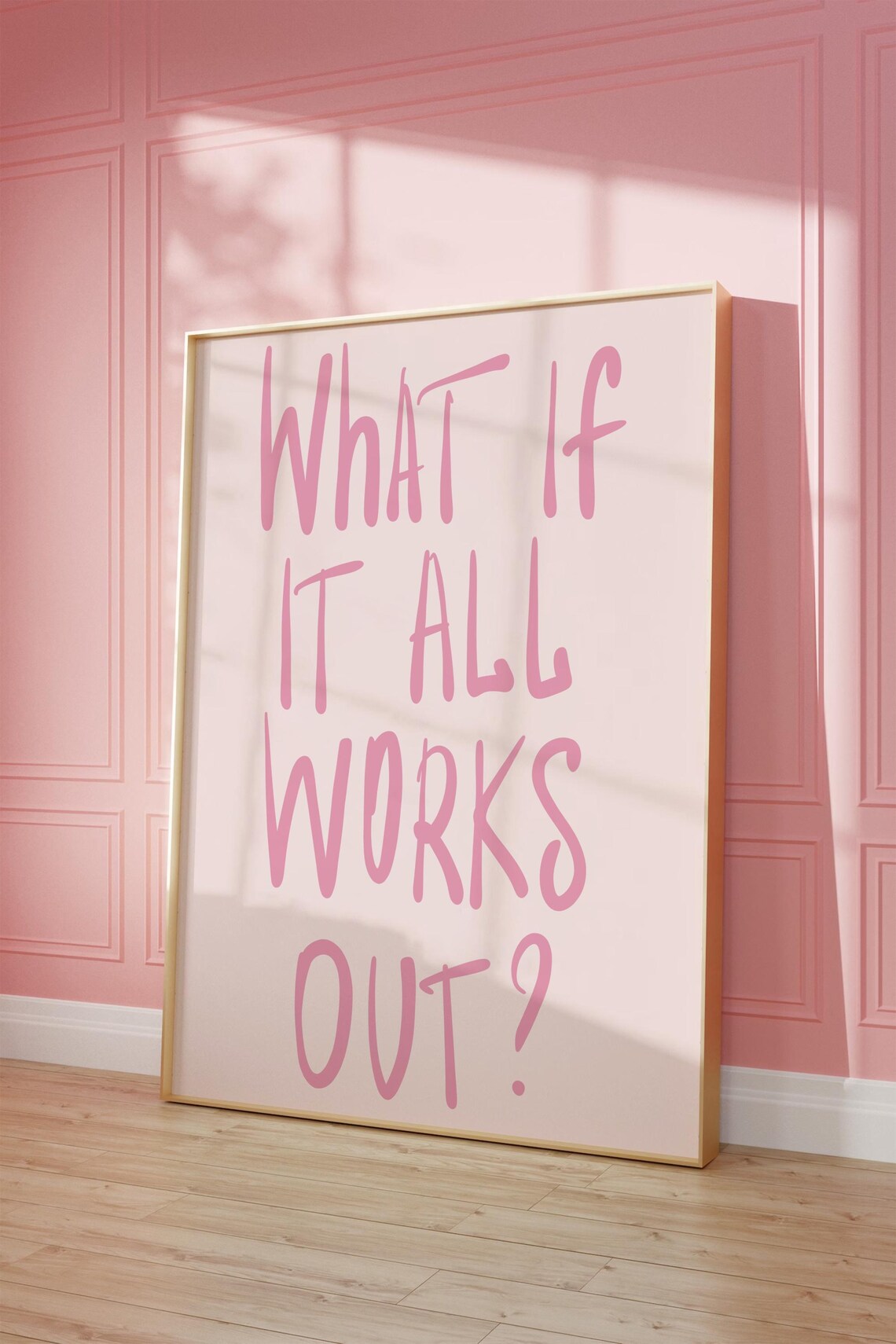 What If It All Works Out Minimalist Quote Art Print - Image 3