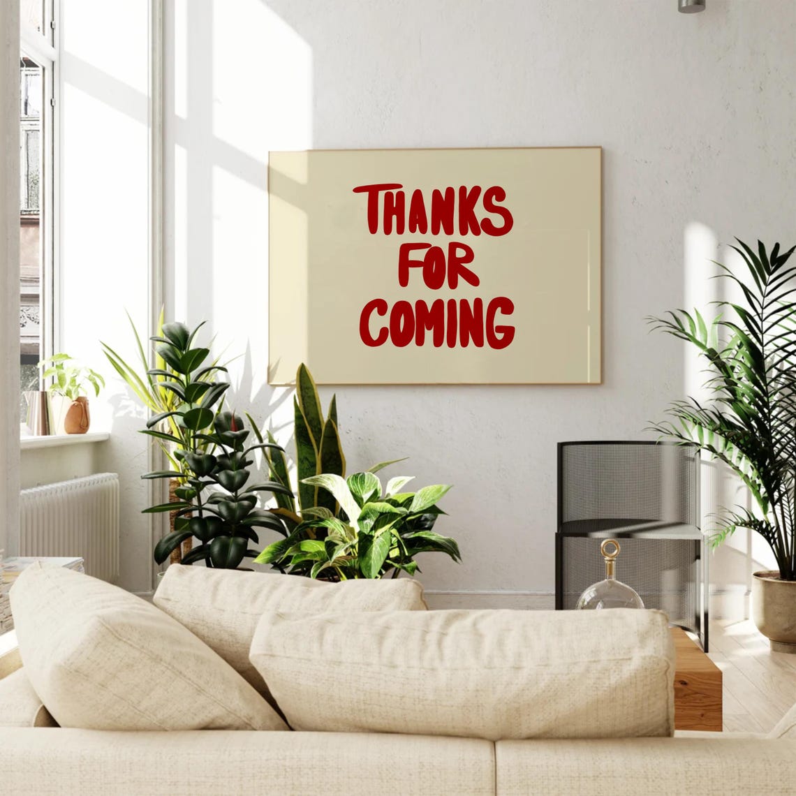 Thanks For Coming Bold Red Chunky Farewell Party Quote Poster - Image 3