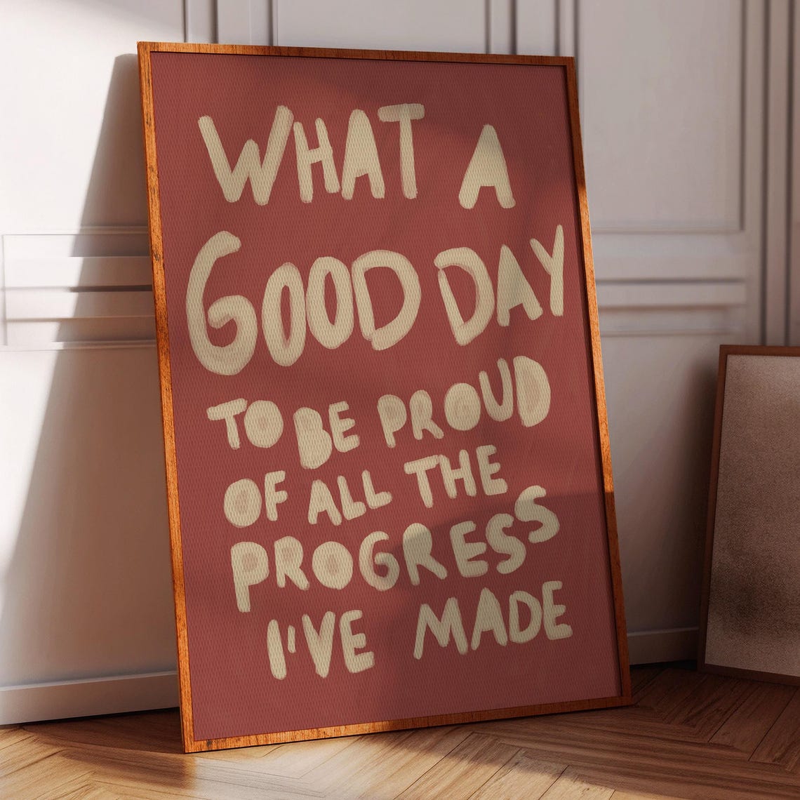 Typography Poster Print 70s Positive Quote Wall Trendy Art Gift Living Room Retro