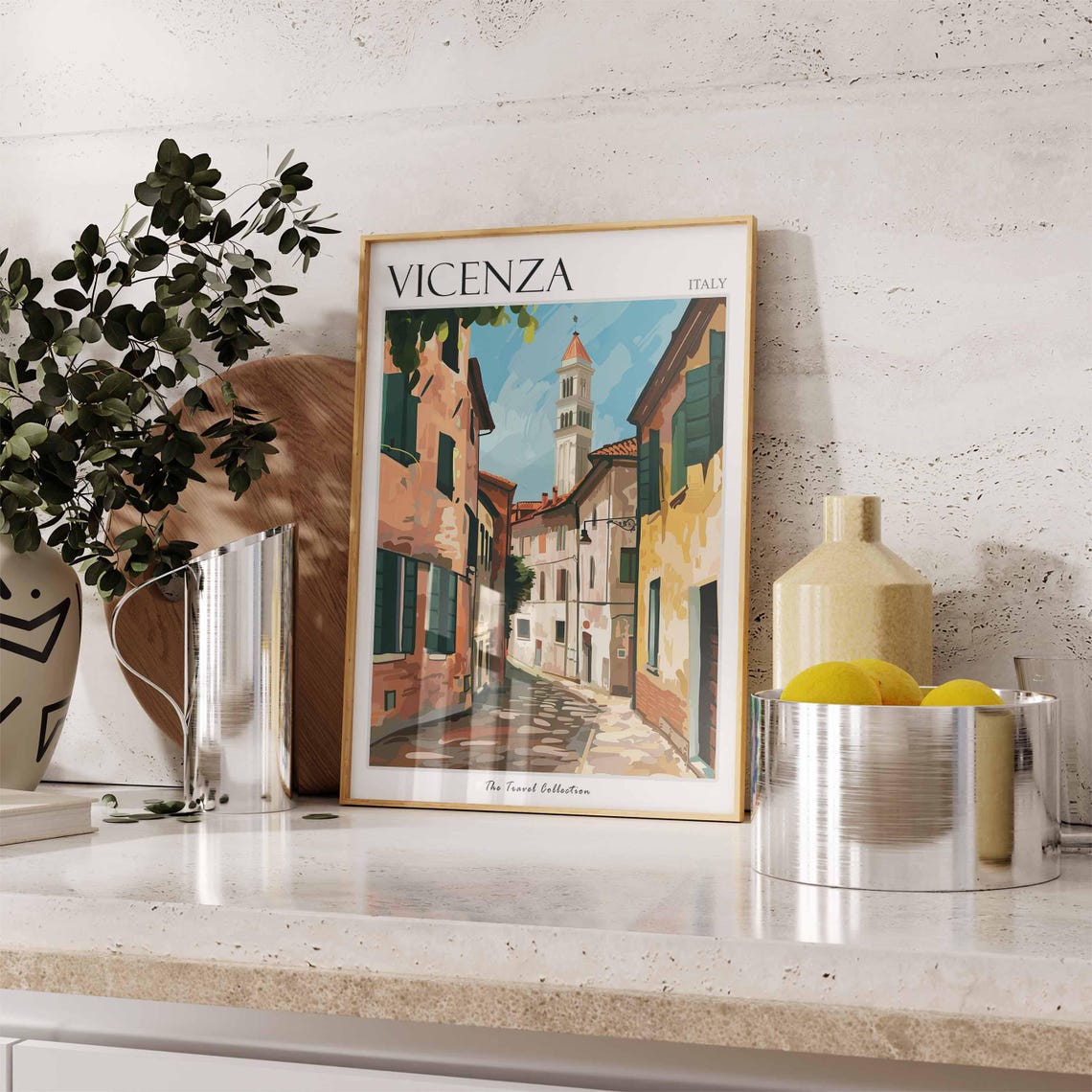 Vicenza Poster Italian Travel Print Vicenza Travel Art Vicenza Wall Art Italian Travel Vicenza Home Decor Vicenza Travel Gift - Image 3