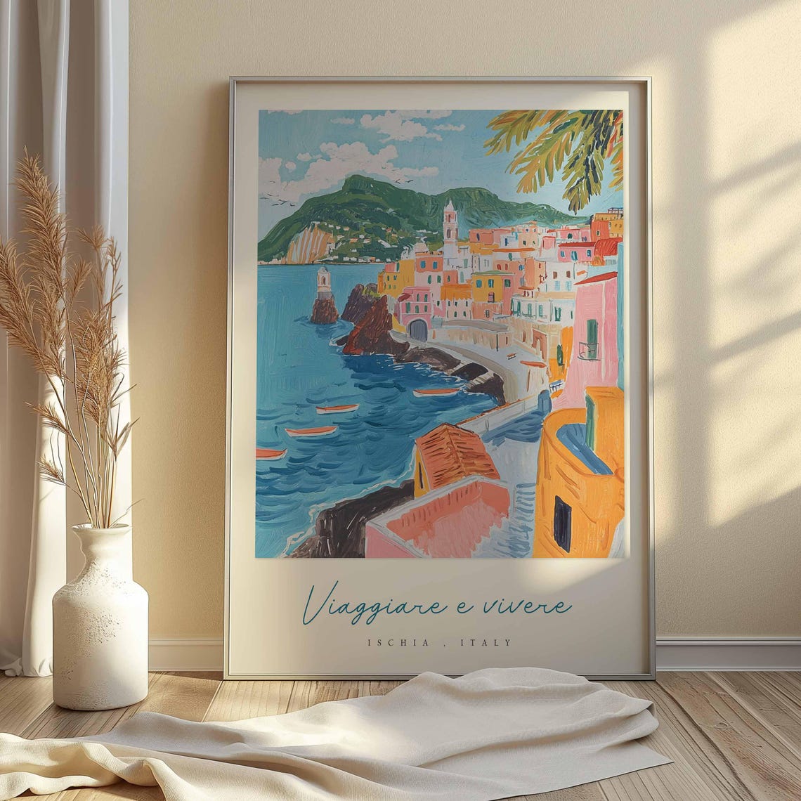 Ischia Poster Italian Travel Print Ischia Travel Art Ischia Wall Art Italy Art Italy Travel Decor Italian Travel Gift - Image 2