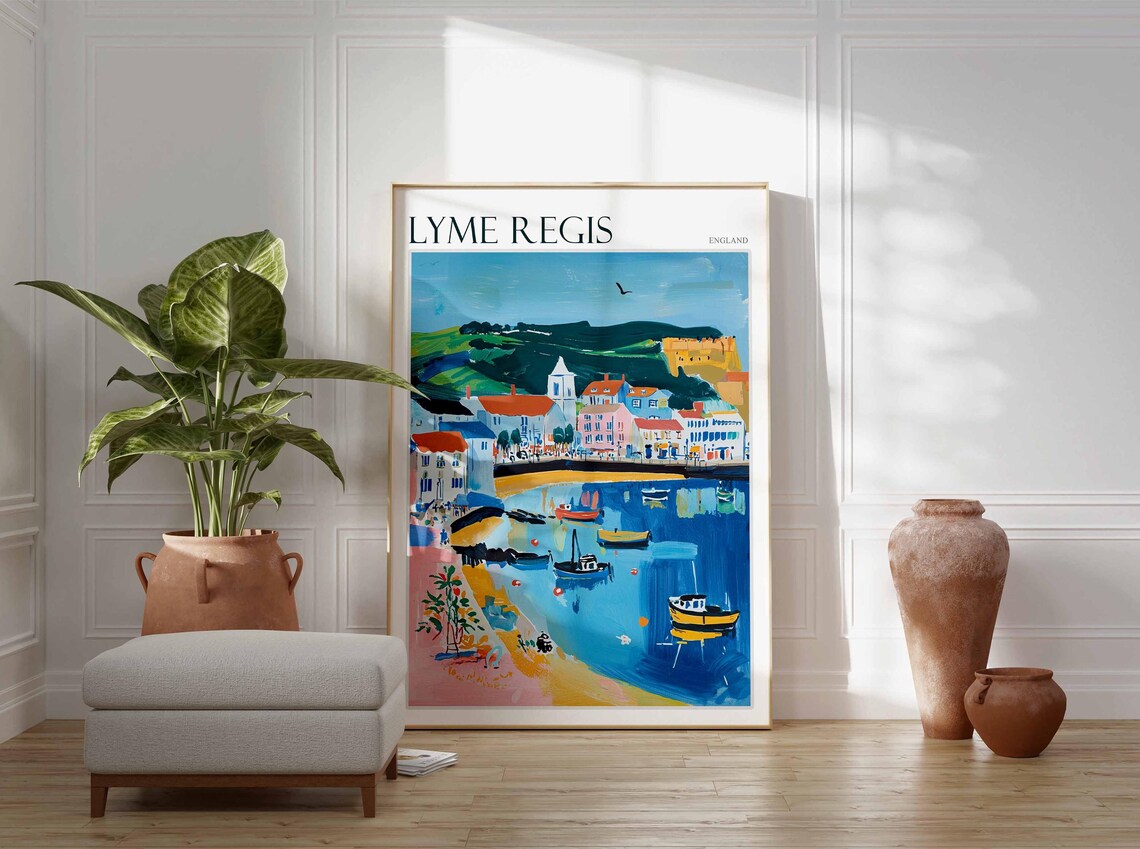Lyme Regis Travel Poster, Dorset Coastal Decor - Image 3