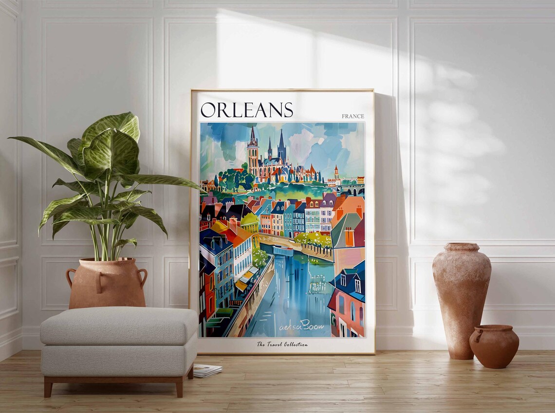 Orlans Poster France Travel Print French Decor Europe European Wall Art City Gift - Image 4