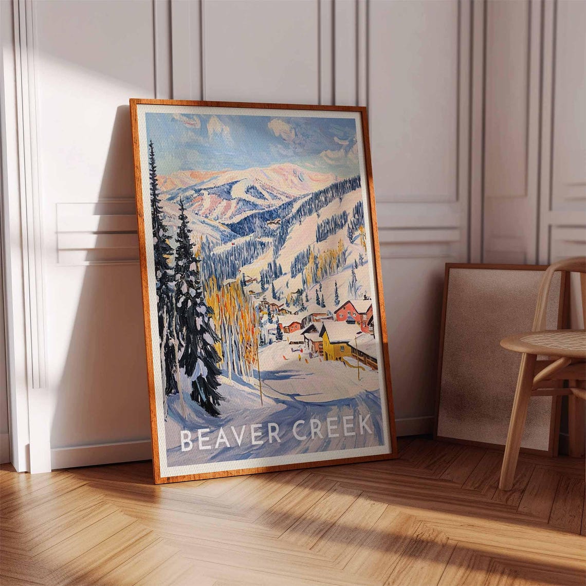 Beaver Creek Colorado Pine Forest Ski Poster with Mountain Village - Image 2