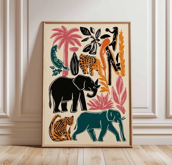 London Zoo Vintage Travel Poster