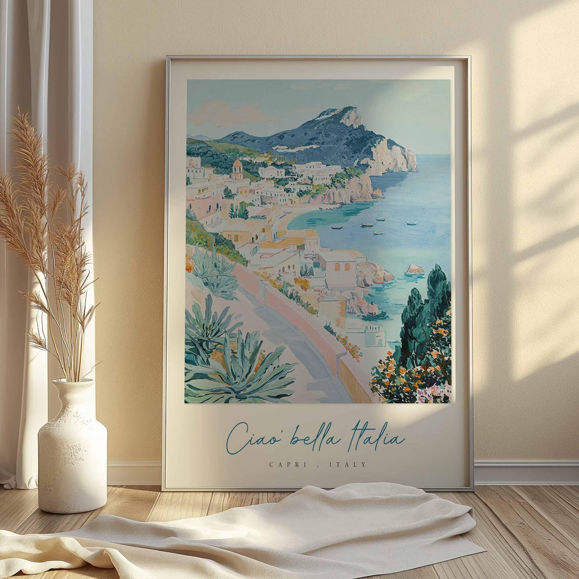 Capri Poster Capri Travel Print Capri Travel Art Capri Wall Art Italy Art Italy Travel Decor Italian Travel Gift - Image 2