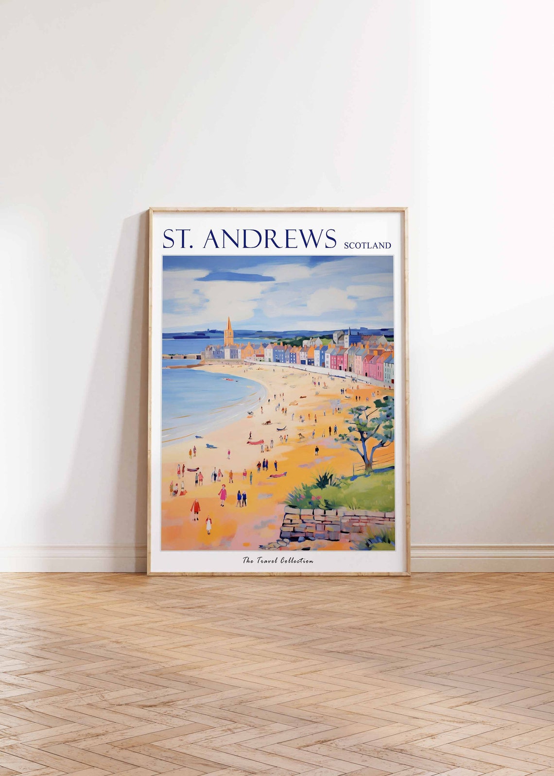 St. Andrews Scotland Beach Colorful Houses Seaside Travel Poster - Image 2