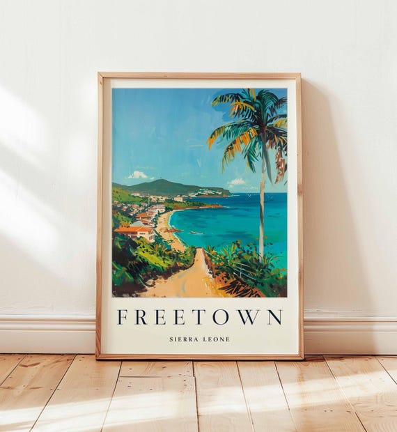 Freetown Sierra Leone Poster West Africa Travel Wall Art