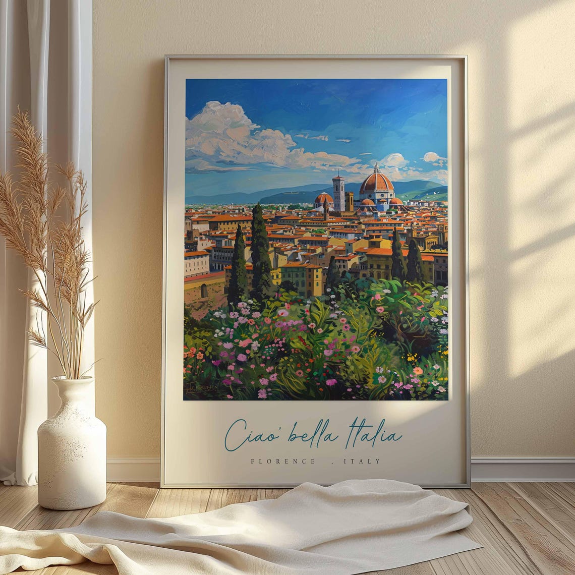 Florence Poster Italian Travel Print Florence Travel Art Florence Wall Art Italy Art Italy Travel Decor Italian Travel Gift - Image 2