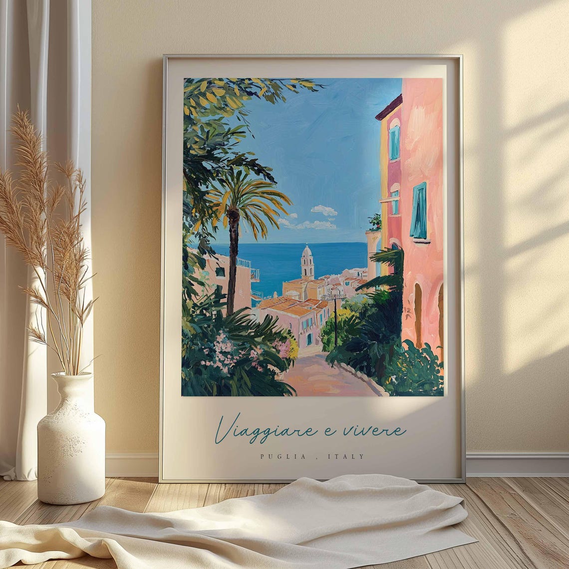 Puglia Poster Italian Travel Print Puglia Travel Art Puglia Wall Art Italy Art Italy Travel Decor Italian Travel Gift - Image 2