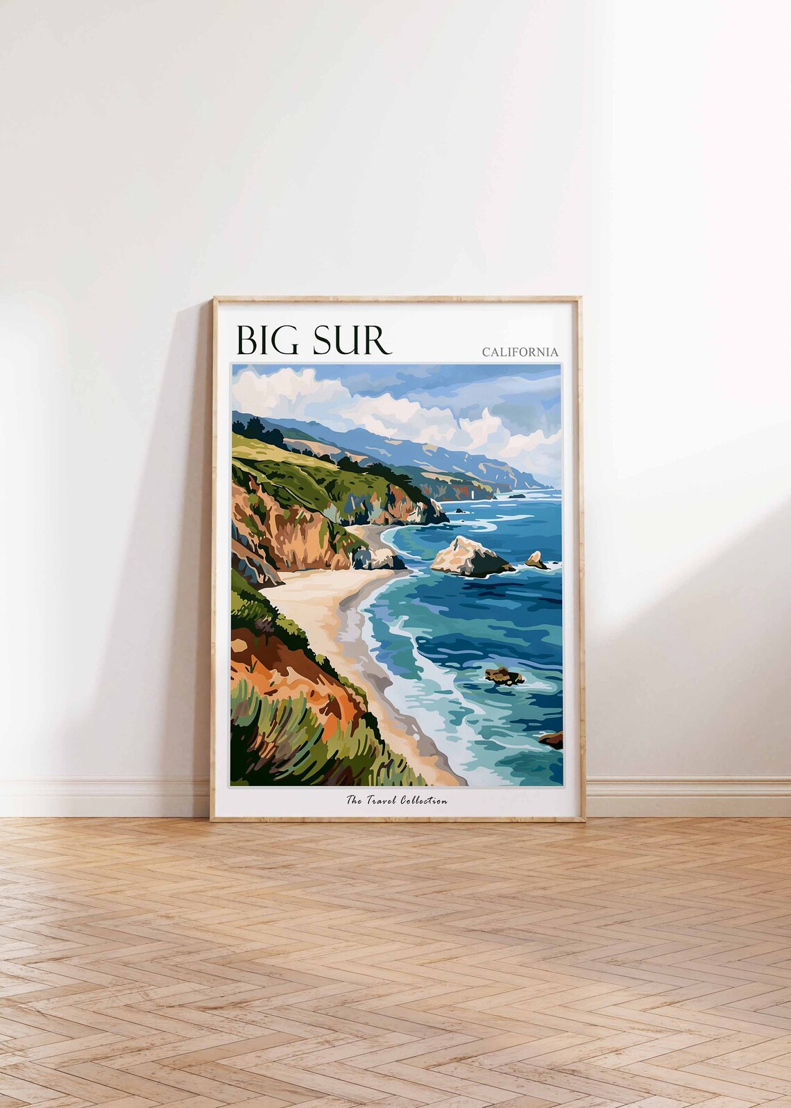 Big Sur California Travel Poster Rugged Coastline Ocean Cliffs Art View - Image 2