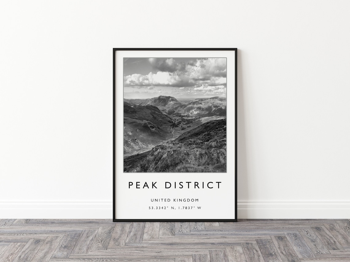 Peak District Travel Poster, England Travel Art - Image 2