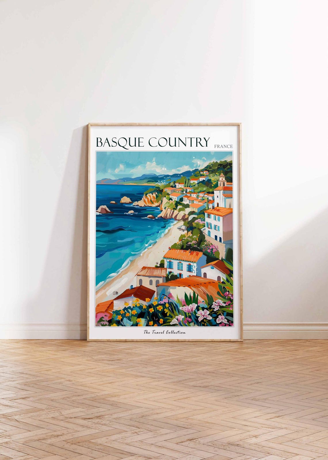 Basque Country Poster France Travel Print French Decor Europe Travel Poster European Wall Art Basque Country Travel Poster - Image 2