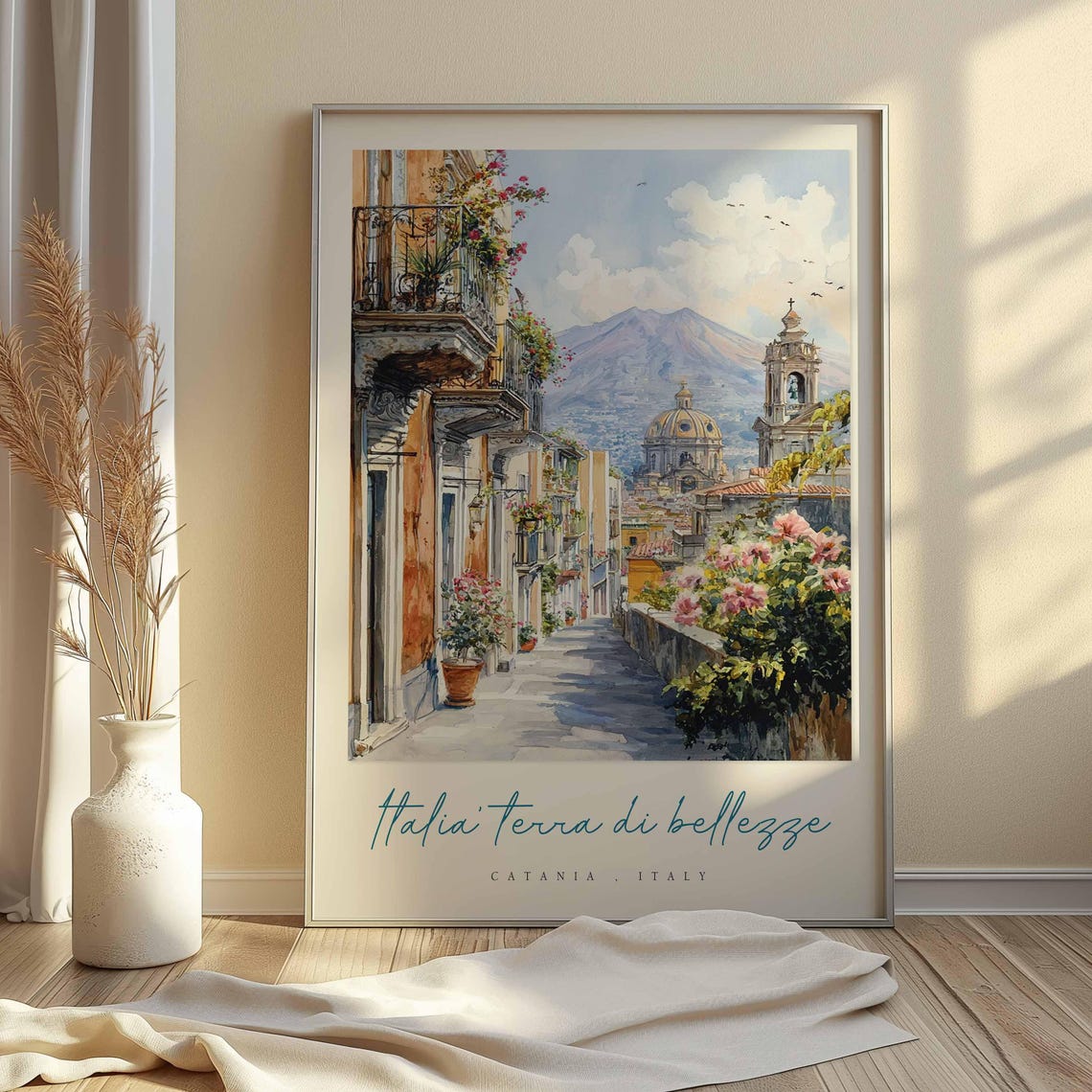 Catania Poster Catania Travel Print Catania Travel Art Catania Wall Art Italy Art Italy Travel Decor Italian Travel Gift - Image 2