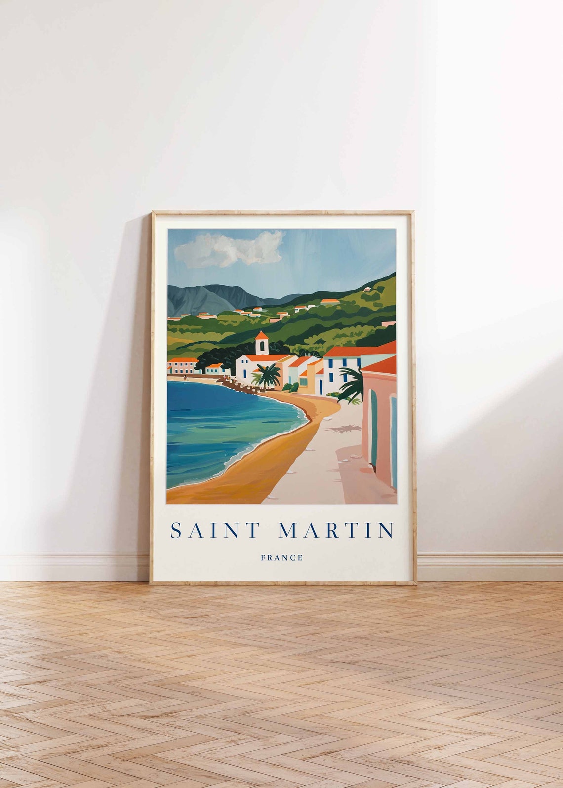 Saint Martin Poster Saint Martin Travel Print France Wall Art French Travel Print Tropical Decor Sea Print Saint Martin Travel Poster - Image 2