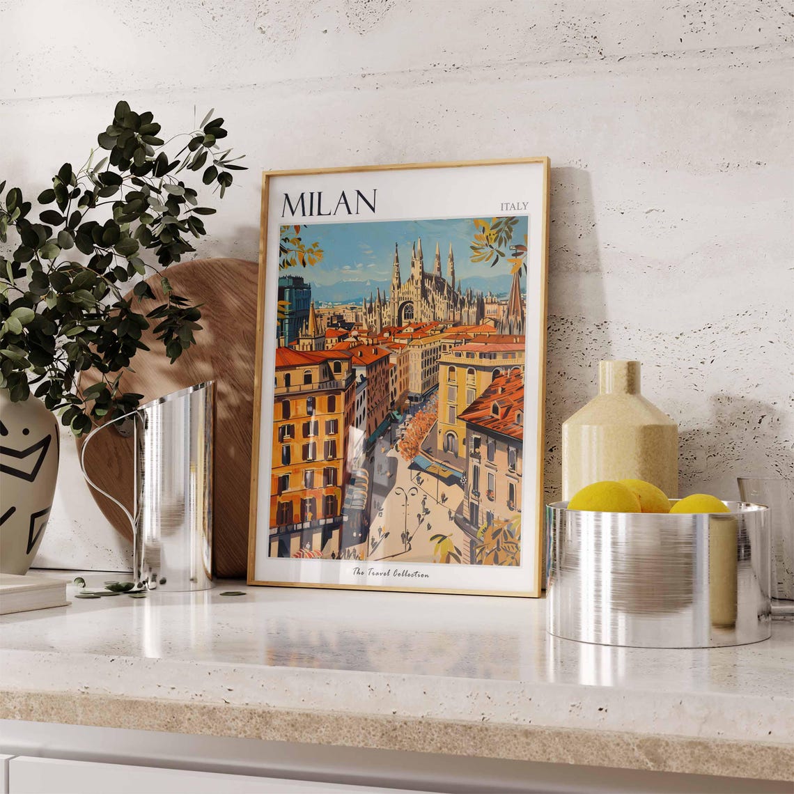 Milan Poster Italian Travel Print Milan Travel Art Milan Wall Art Italian Travel Milan Home Decor Milan Travel Gift - Image 3