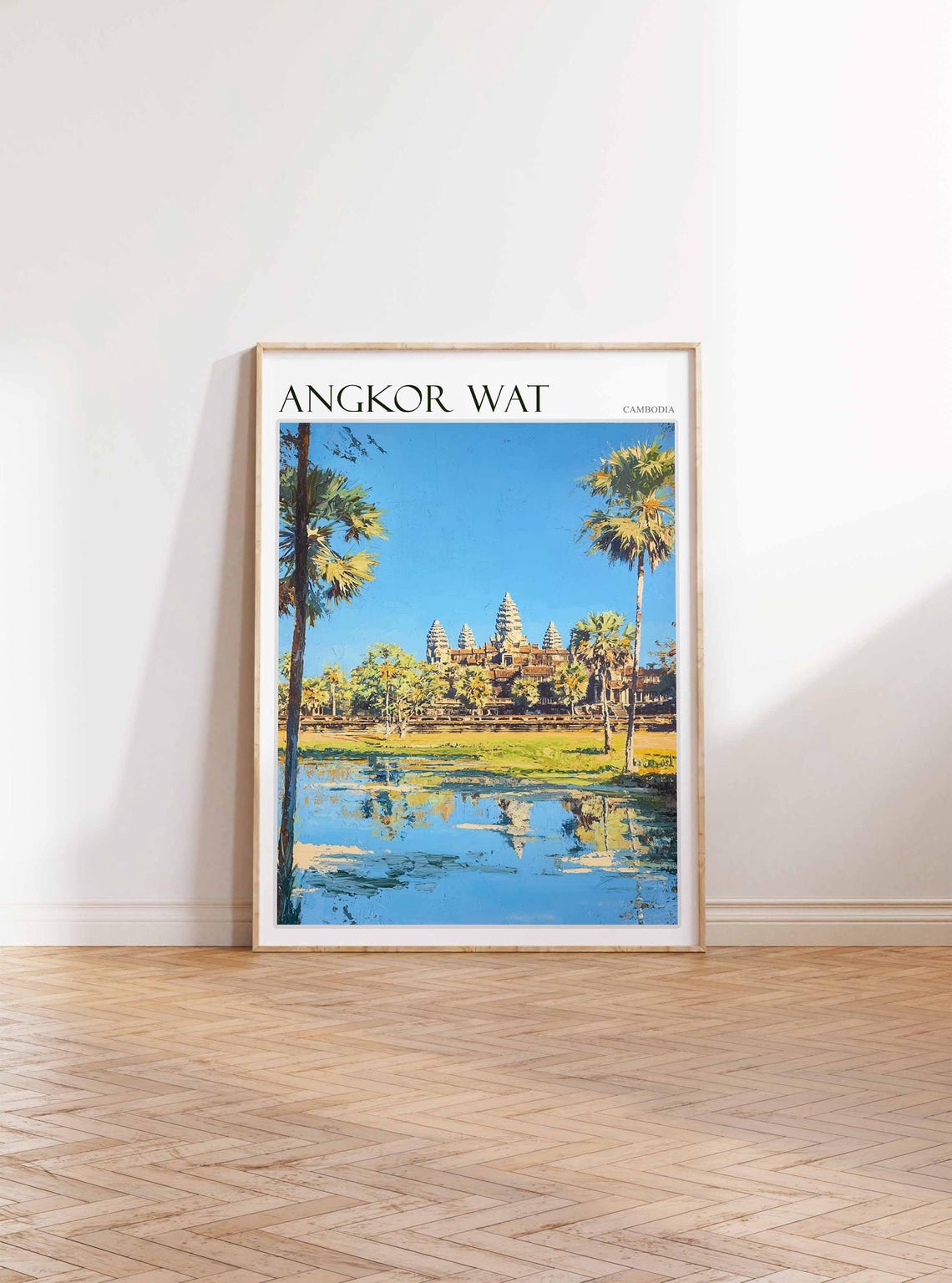 Angkor Wat Cambodia Twin Palms Temple Reflection Travel Poster - Image 3