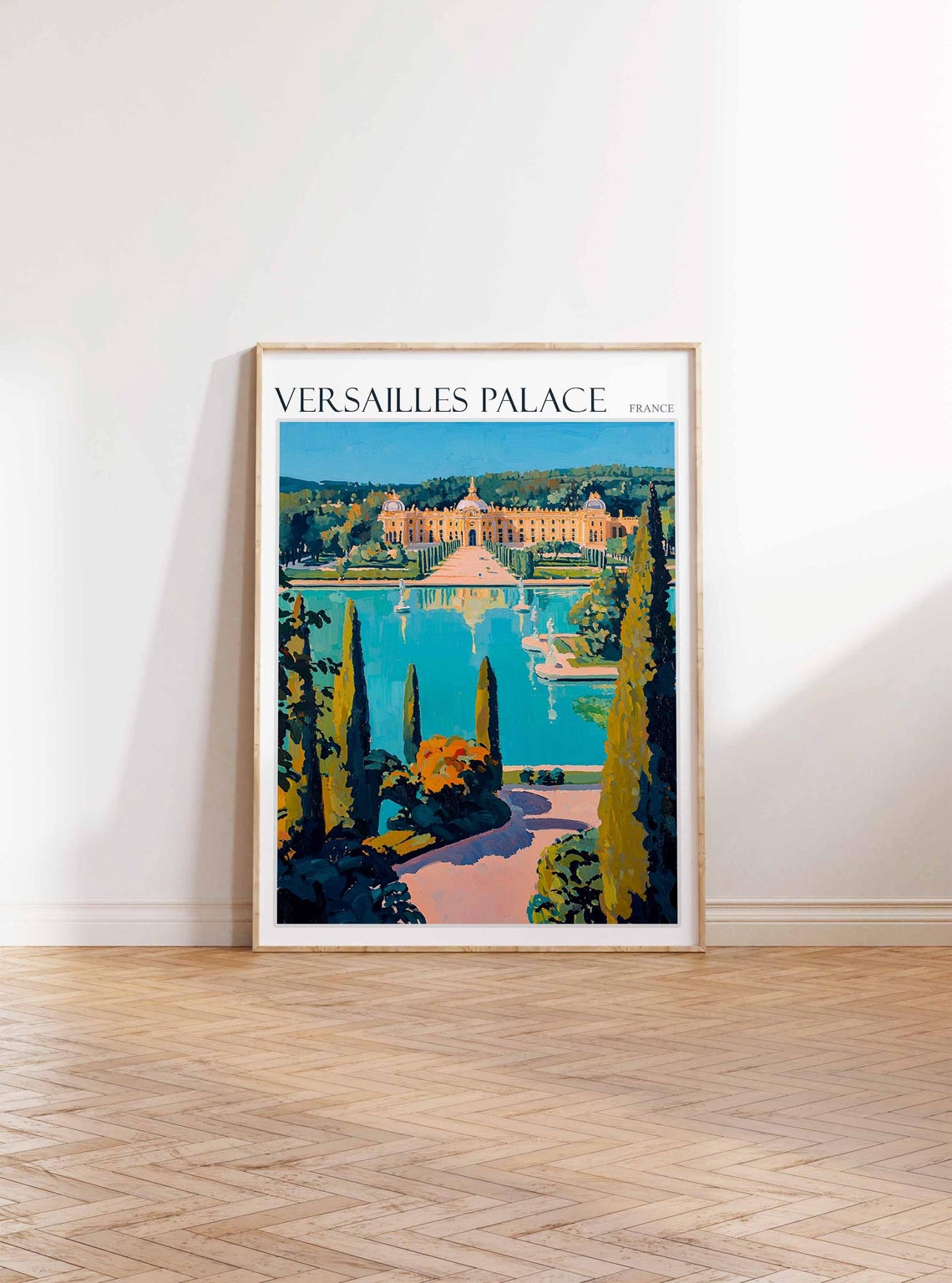 Versailles Palace France Poster Canal Cypress Trees Turquoise Water - Image 2