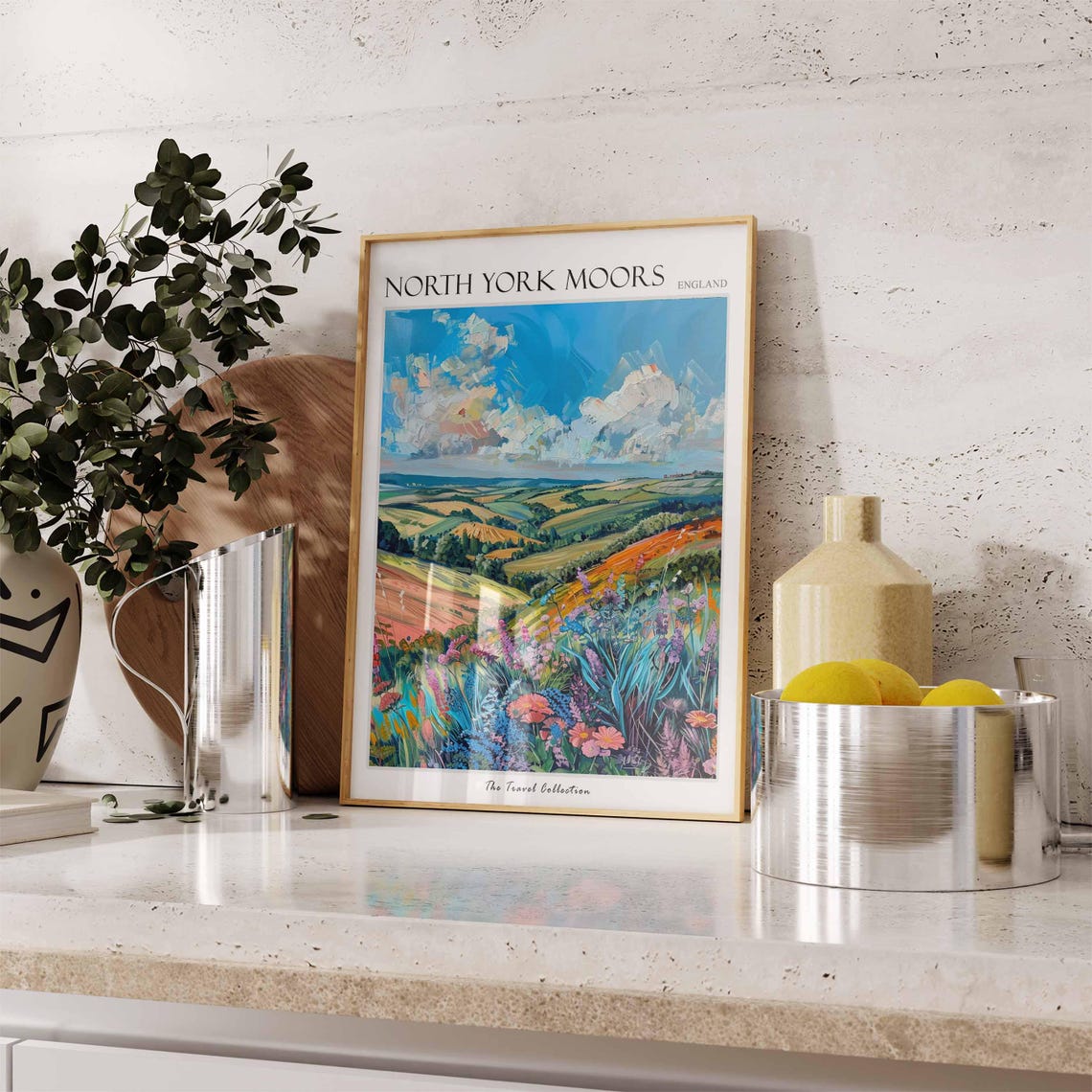 North York Moors England Heather Hills Wildflower Bloom Poster - Image 3