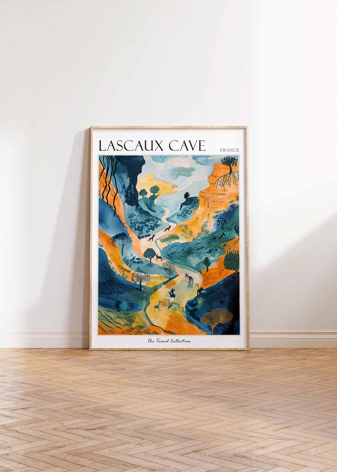 Lascaux Cave Poster France Travel Print French Decor Europe Travel Poster European Wall Art Botanical Print Lascaux Cave Travel Poster - Image 2
