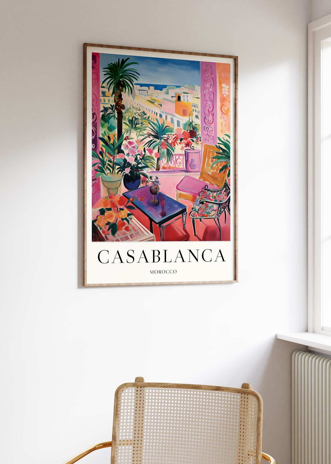 Casablanca Vintage Travel Poster, Morocco Art Print - Image 3
