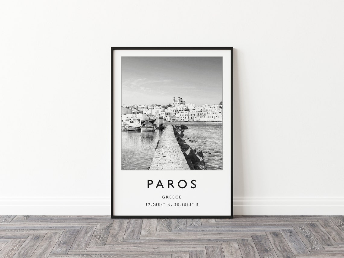 Paros Travel Print Greece Travel Poster Greece Travel Print Beach Travel Poster Sea Travel Art Travel Gift - Image 3