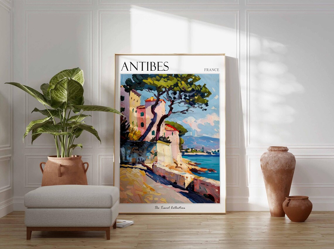 Antibes Travel Poster, French Coastal Wall Art - Image 2