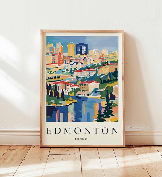 Edmonton Travel Poster, North London UK
