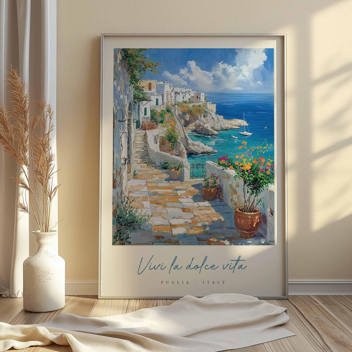 Puglia Poster Italian Travel Print Puglia Travel Art Puglia Wall Art Italy Art Italy Travel Decor Italian Travel Gift - Image 2