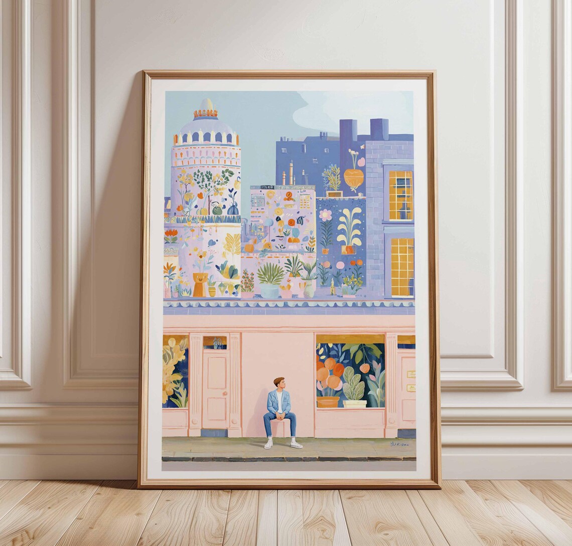 Shoreditch London Travel Poster, Urban Street Art