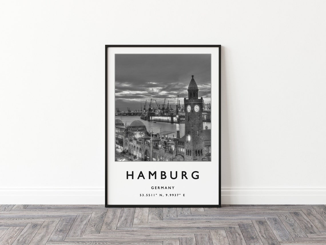 Hamburg Travel Print Hamburg Travel Poster Germany Travel Poster European Travel Art Print Photographic Wall Art Travel Print - Image 2