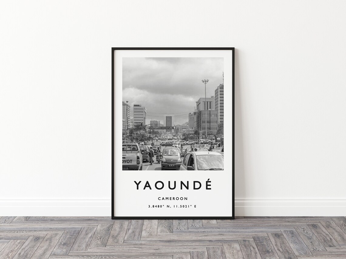 Yaound Travel Poster, African Travel Art Print - Image 2