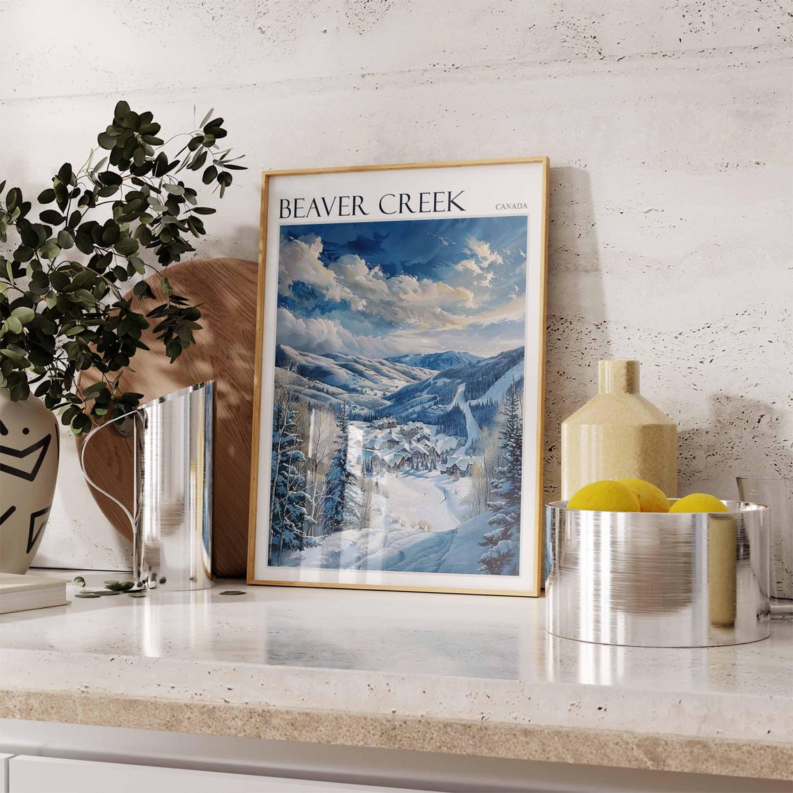 Skiing Travel Poster Skiing Art Beaver Creek Poster Beaver Creek Wall Art Colorado Poster Colorado Travel Print Beaver Creek Print - Image 2
