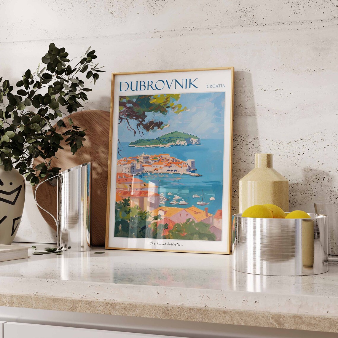 Dubrovnik Travel Poster, Croatia Tropical Decor - Image 2