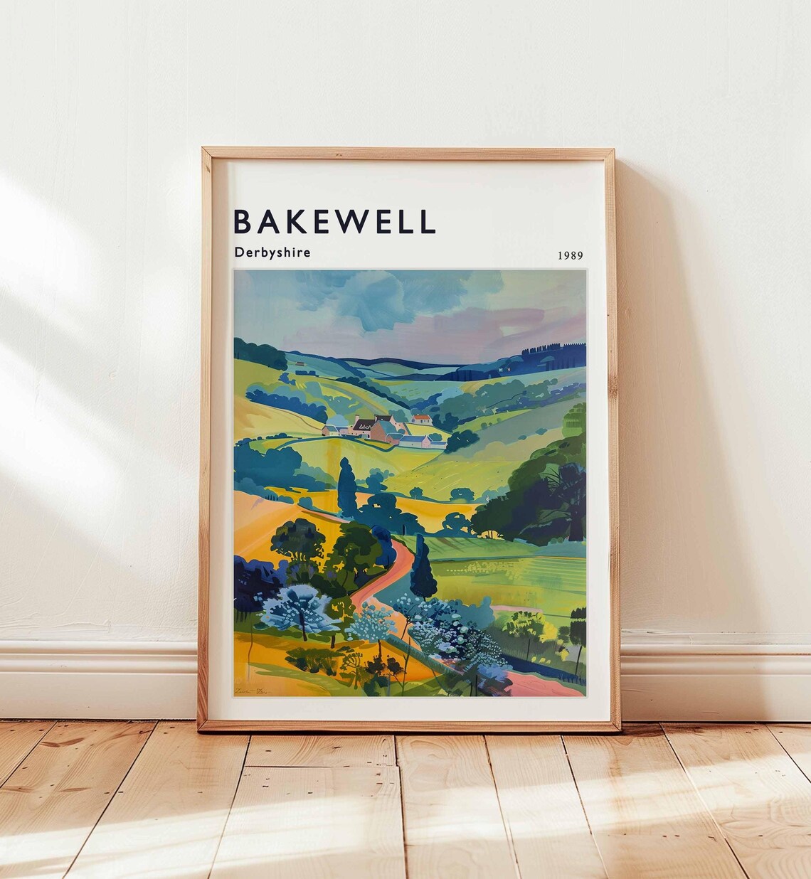 Bakewell Travel Poster, Derbyshire Peak District