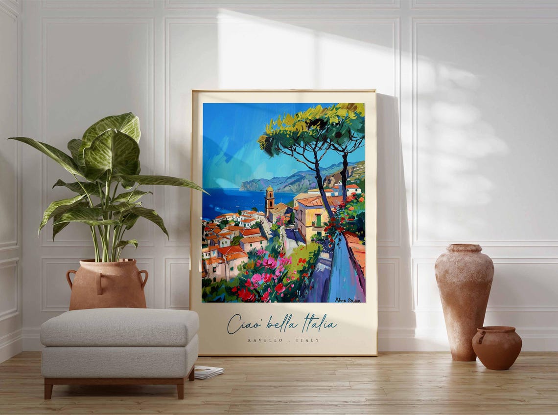 Ravello Poster Italian Travel Print Ravello Travel Art Ravello Wall Art Italy Art Italy Travel Decor Italian Travel Gift - Image 3