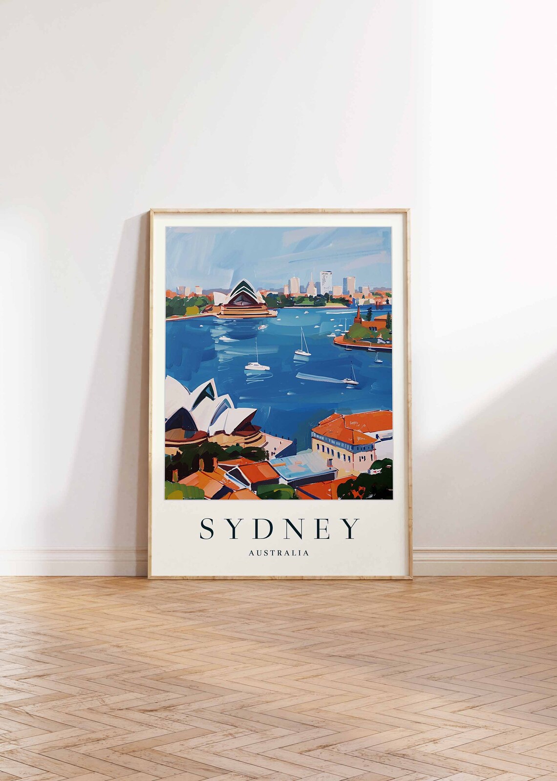 Sydney Australia Opera House And Harbour Sailboats Travel Poster - Image 2