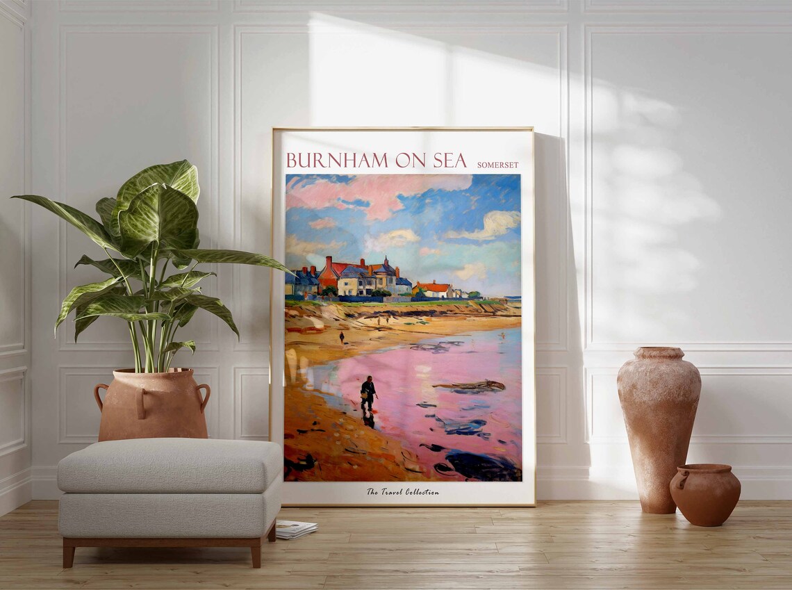 Burnham On Sea Travel Poster, Somerset Coast Print - Image 2